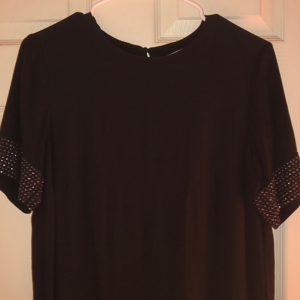 H&M DARK GRAY DRESS W RINESTONES LINING - Picture 3 of 5